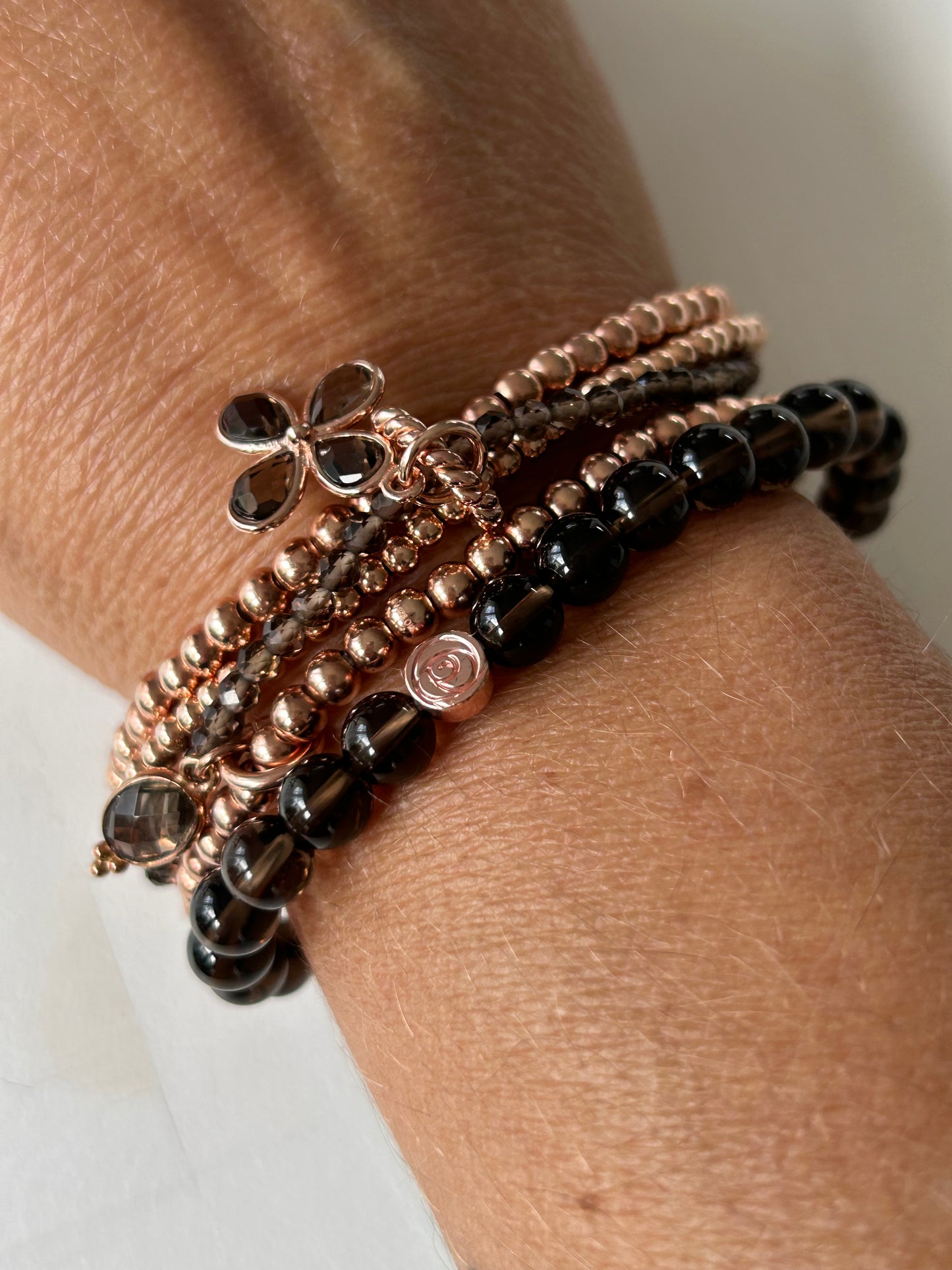 Armband Rauchquarz mit Akzentstein