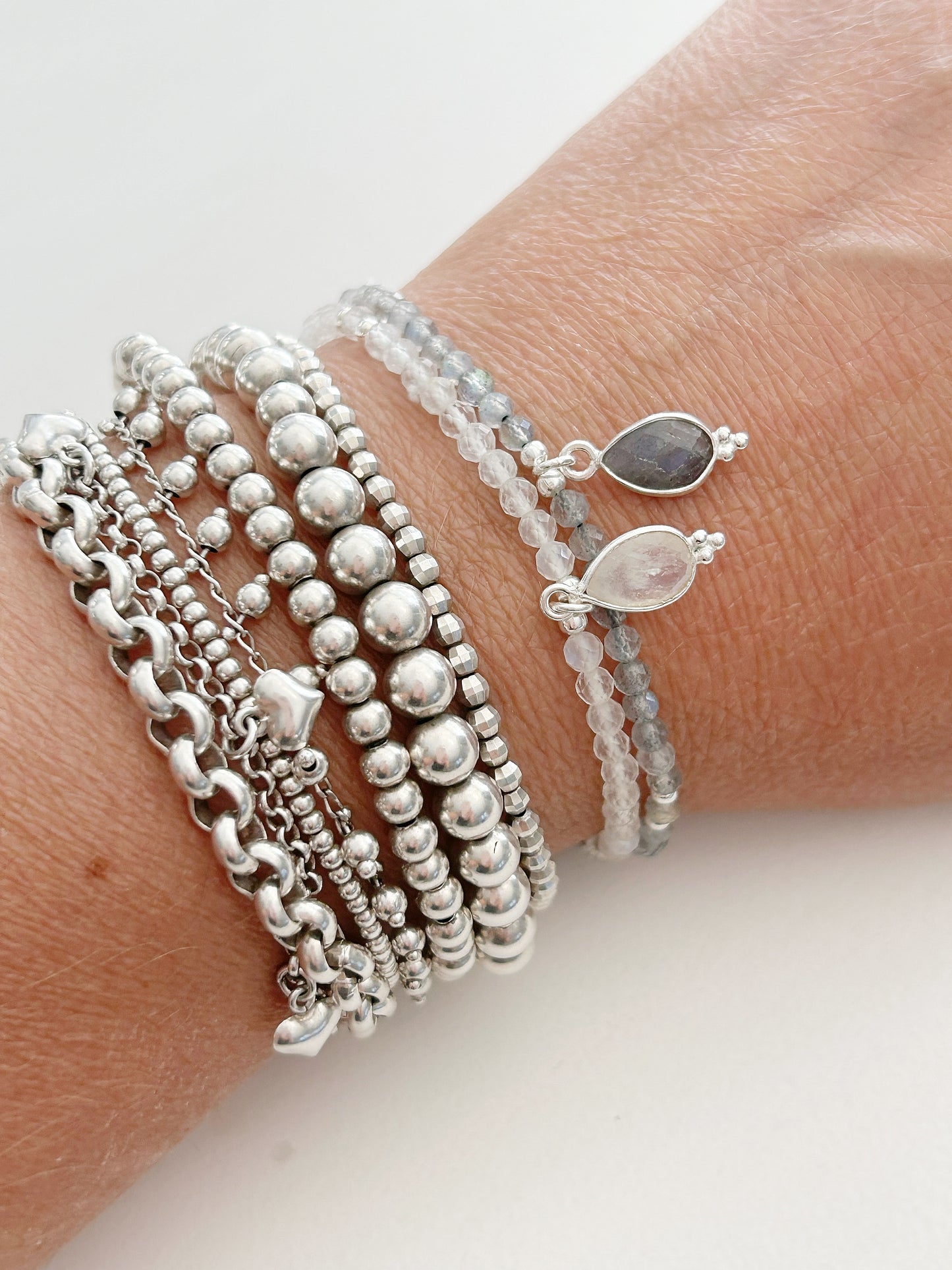 Armband Labradorit mit Anhänger