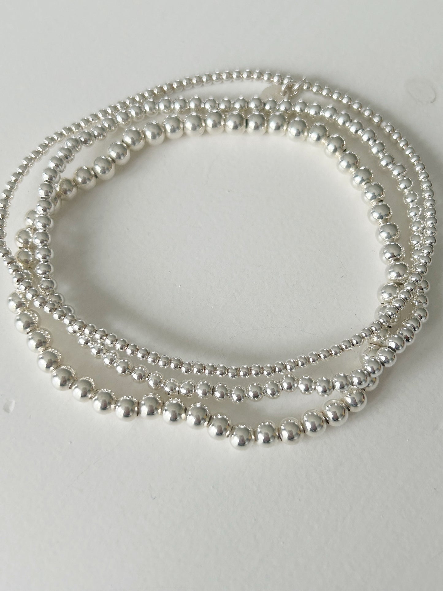 Silber Kugel Armband 3mm