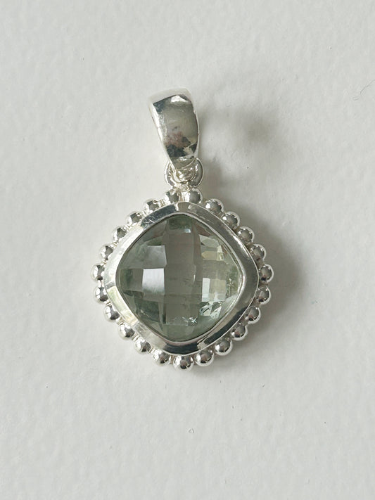 Anhänger grüner Amethyst Silber
