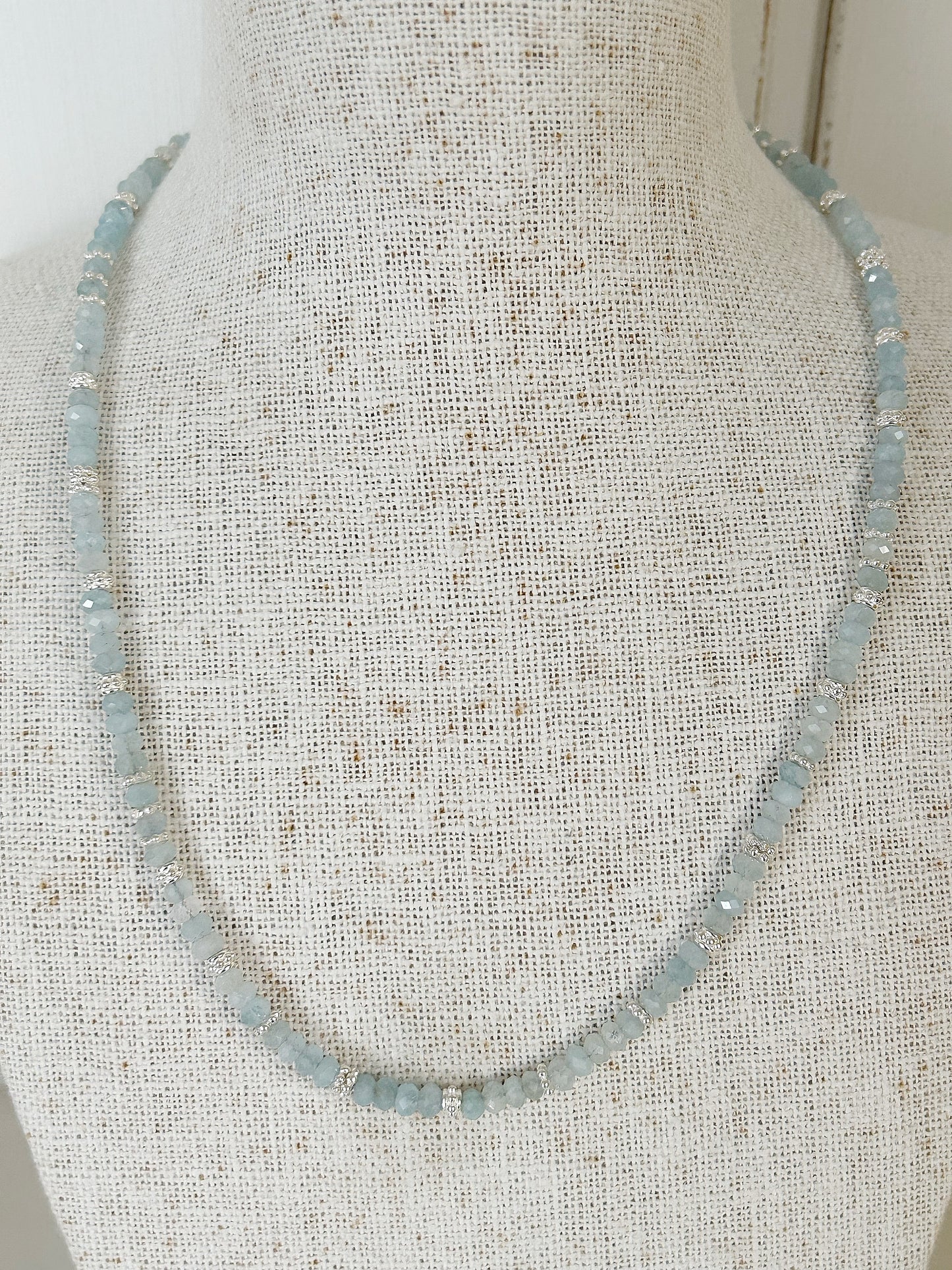 Halskette Aquamarin mit Silber