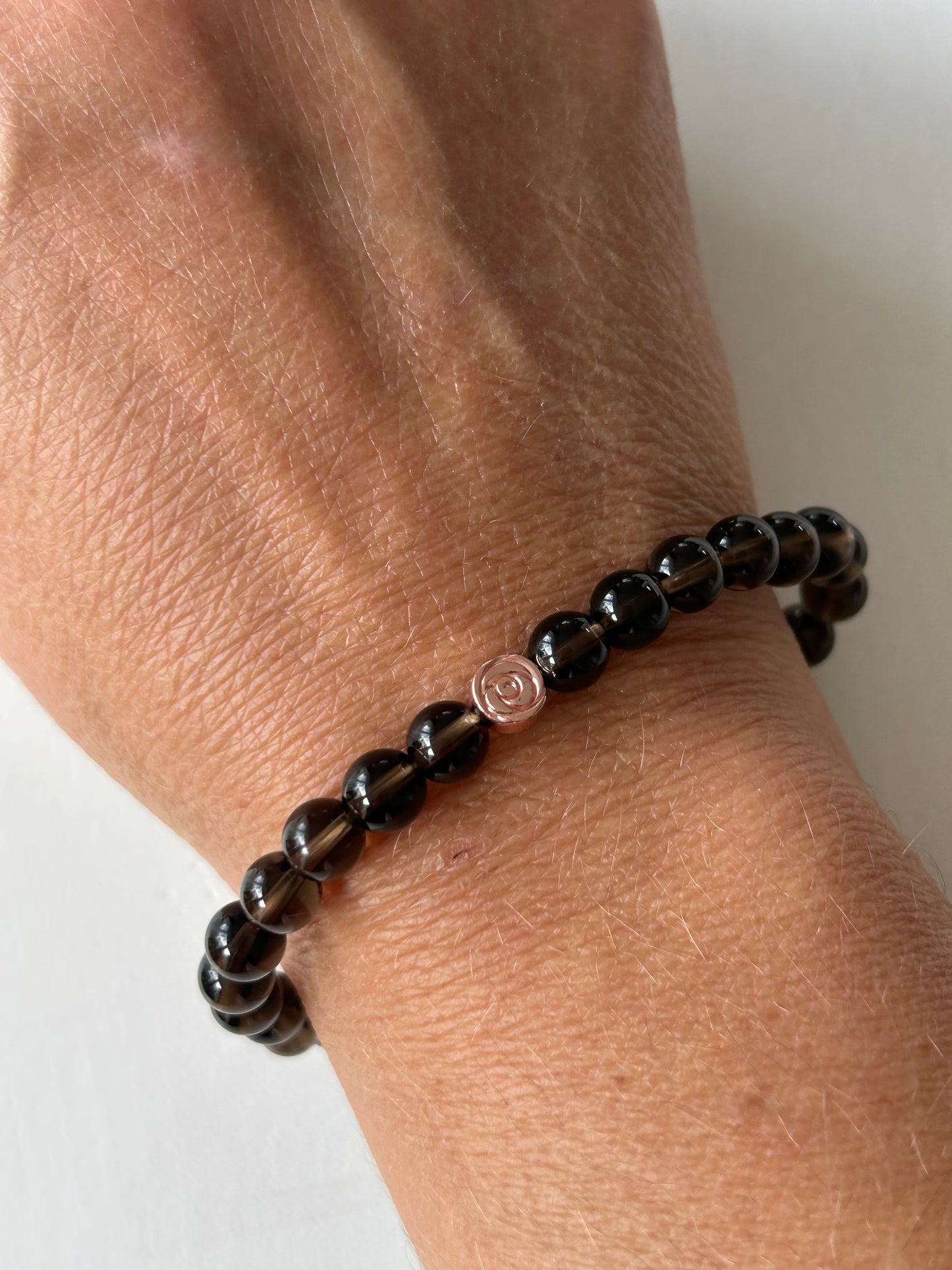 Armband Rauchquarz mit Akzentstein