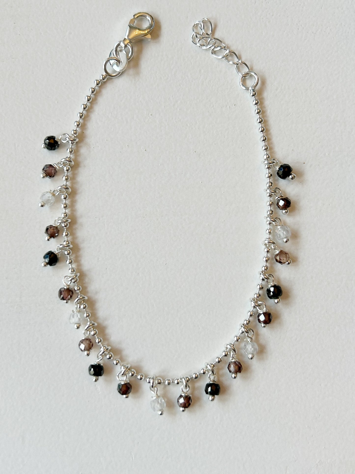 Armkette Zirkon braun-schwarz