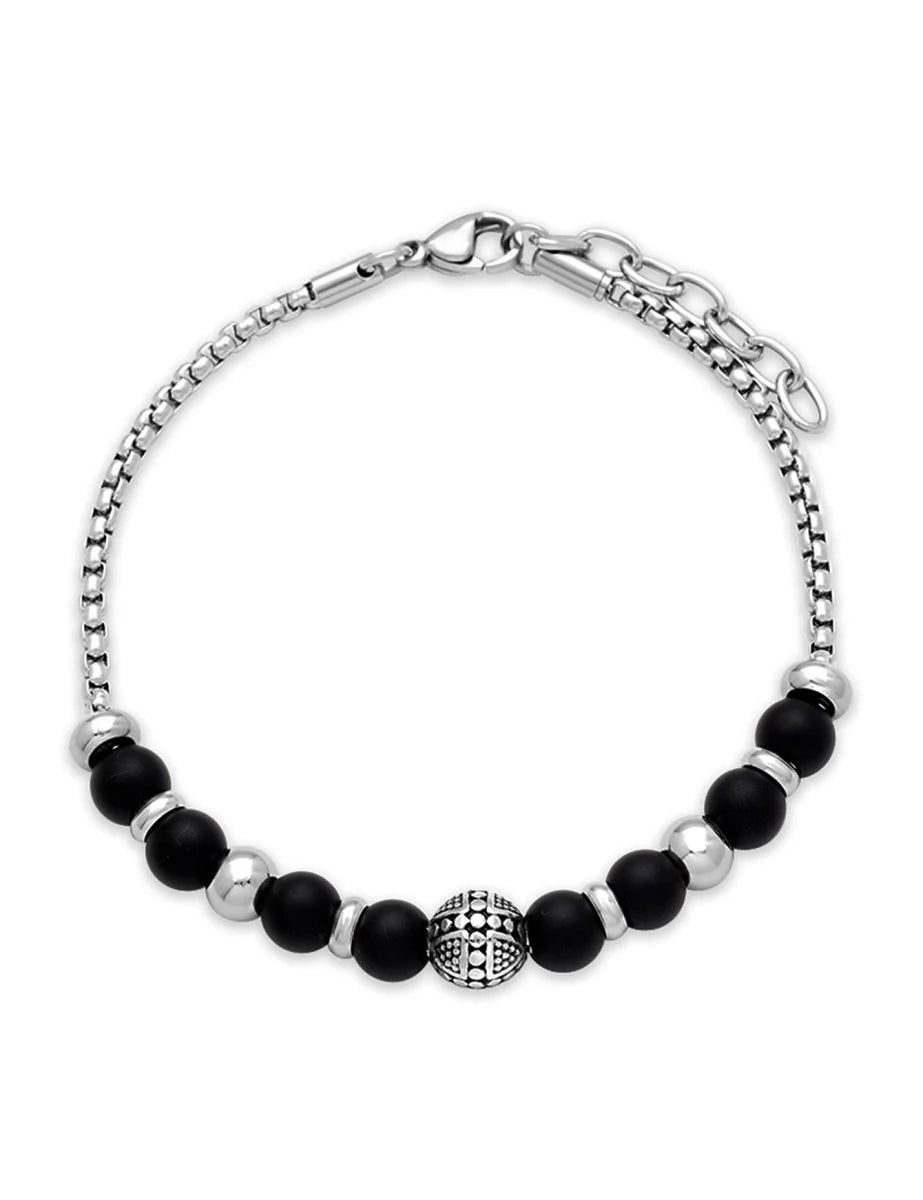 Armkette Onyx mit Stahl