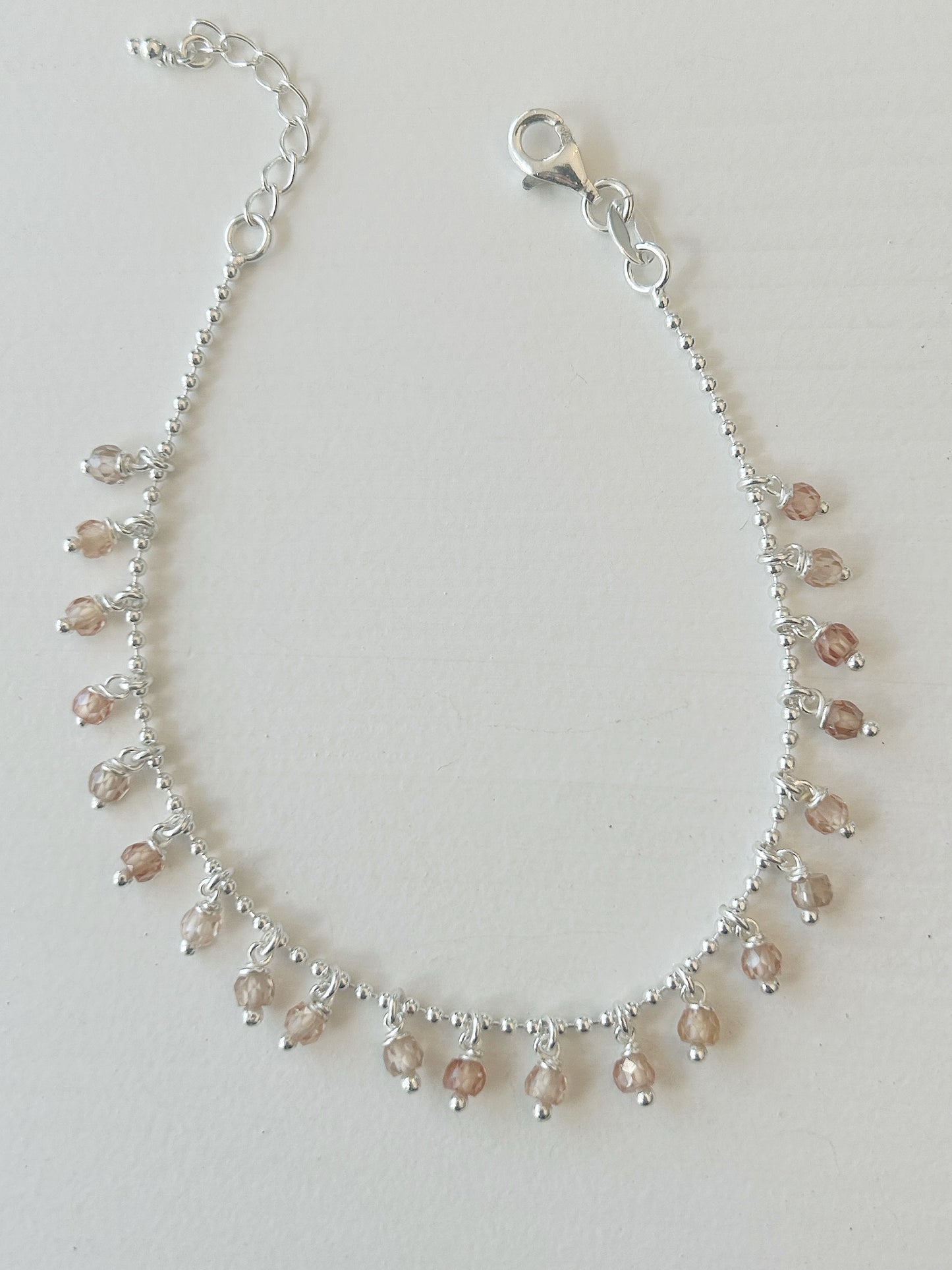 Armkette Silber Champagner-Zirkonen Anhängern