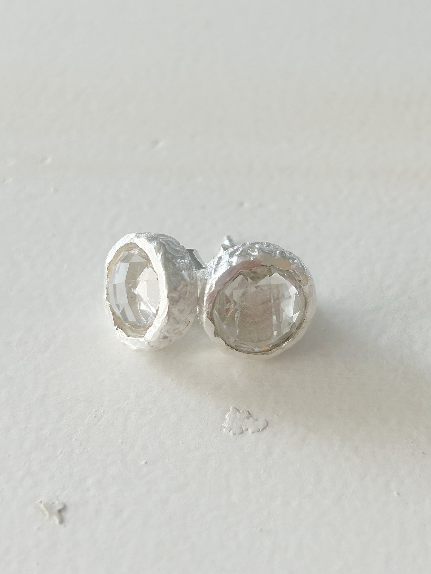 Ohrstecker Bergkristall Silber