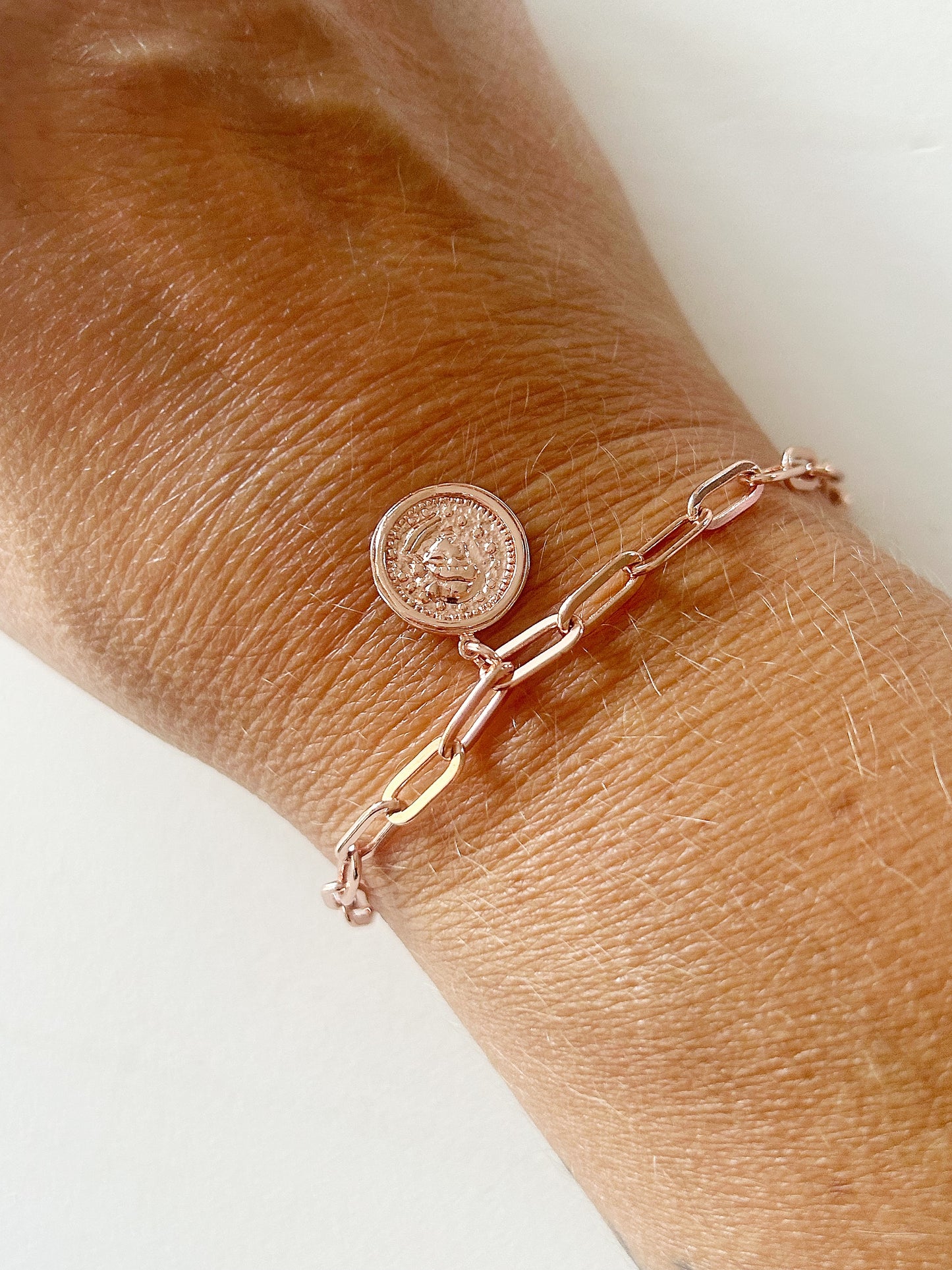 Armkette mit Medaillon rosegold