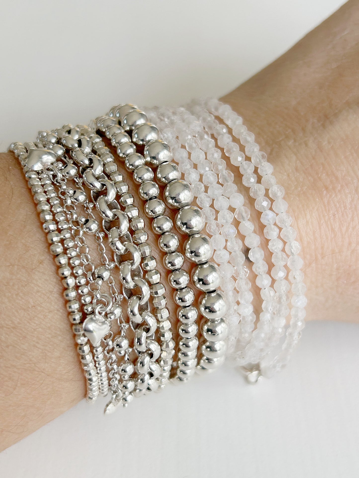 Halskette oder Armband Mondstein mit Anhänger