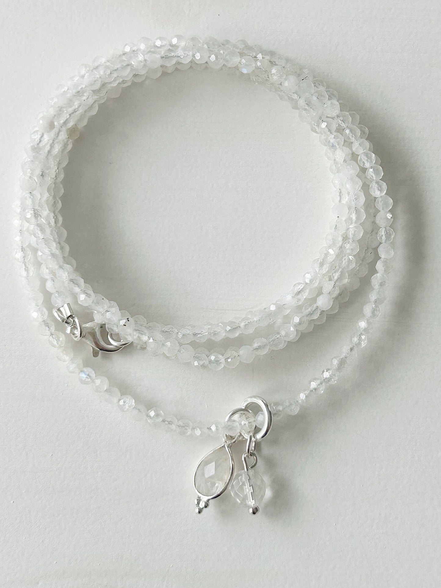 Halskette oder Armband Mondstein mit Anhänger