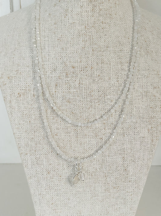 Halskette oder Armband Mondstein mit Anhänger