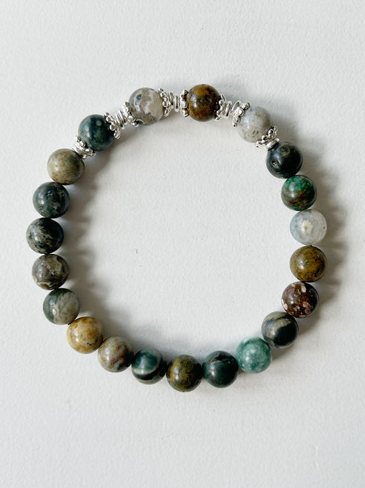 Armband Jaspis mit Silber