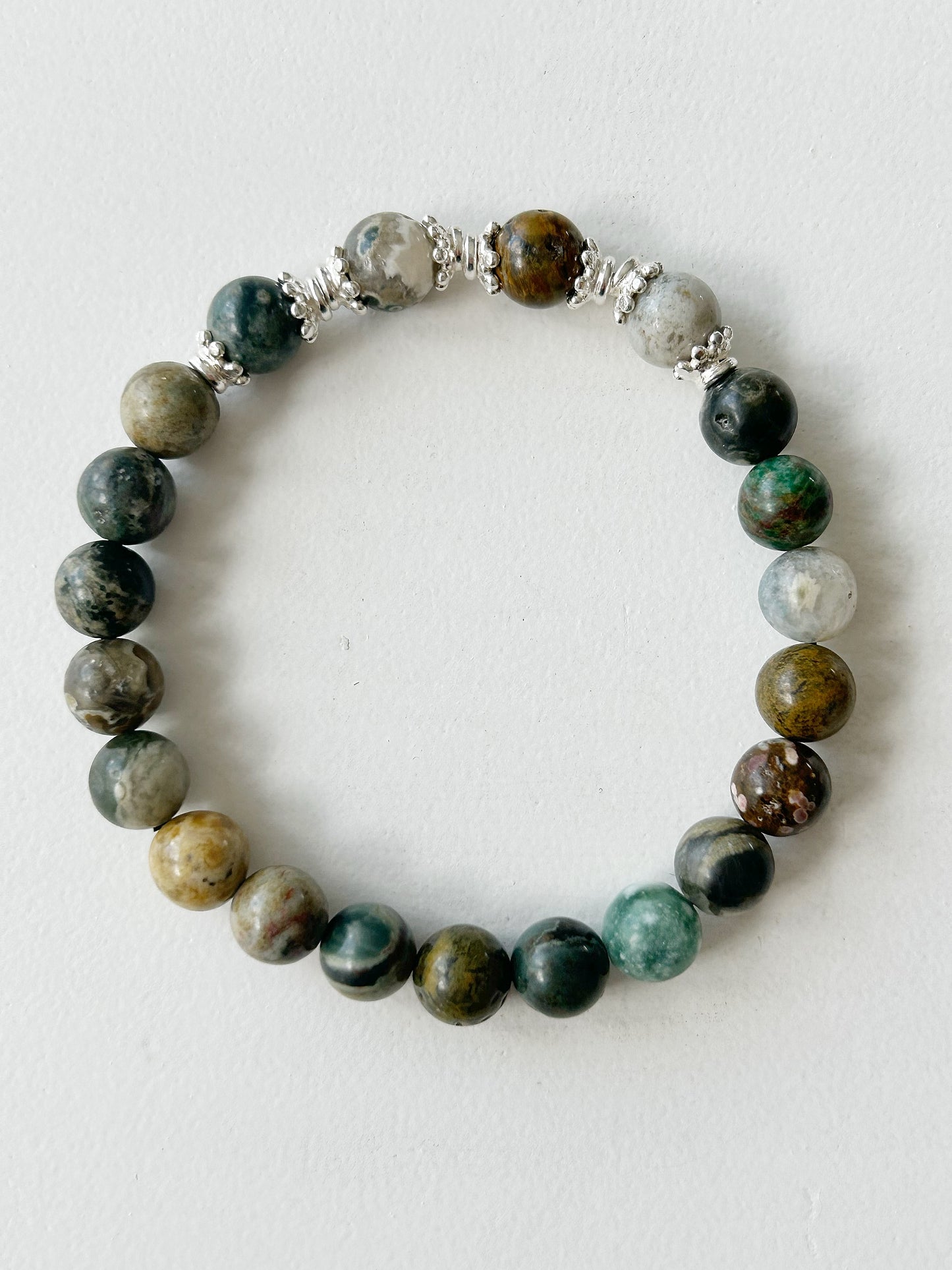 Armband Jaspis mit Silber