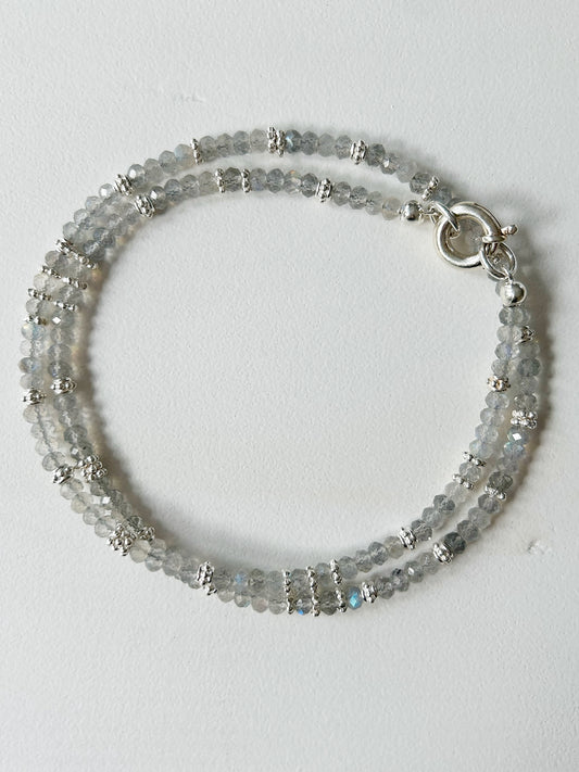 Halskette Labradorit mit Silber
