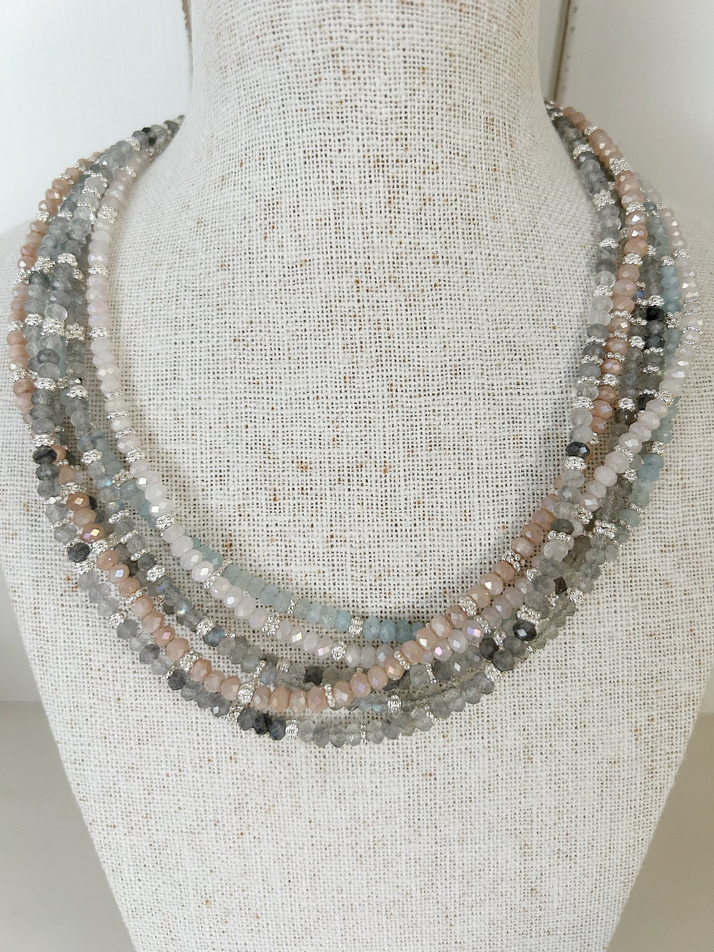 Halskette Labradorit mit Silber