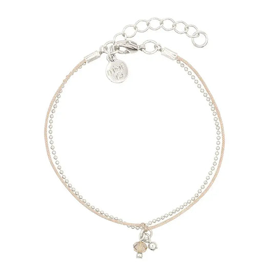 Little Charms Armband Champagner Silber