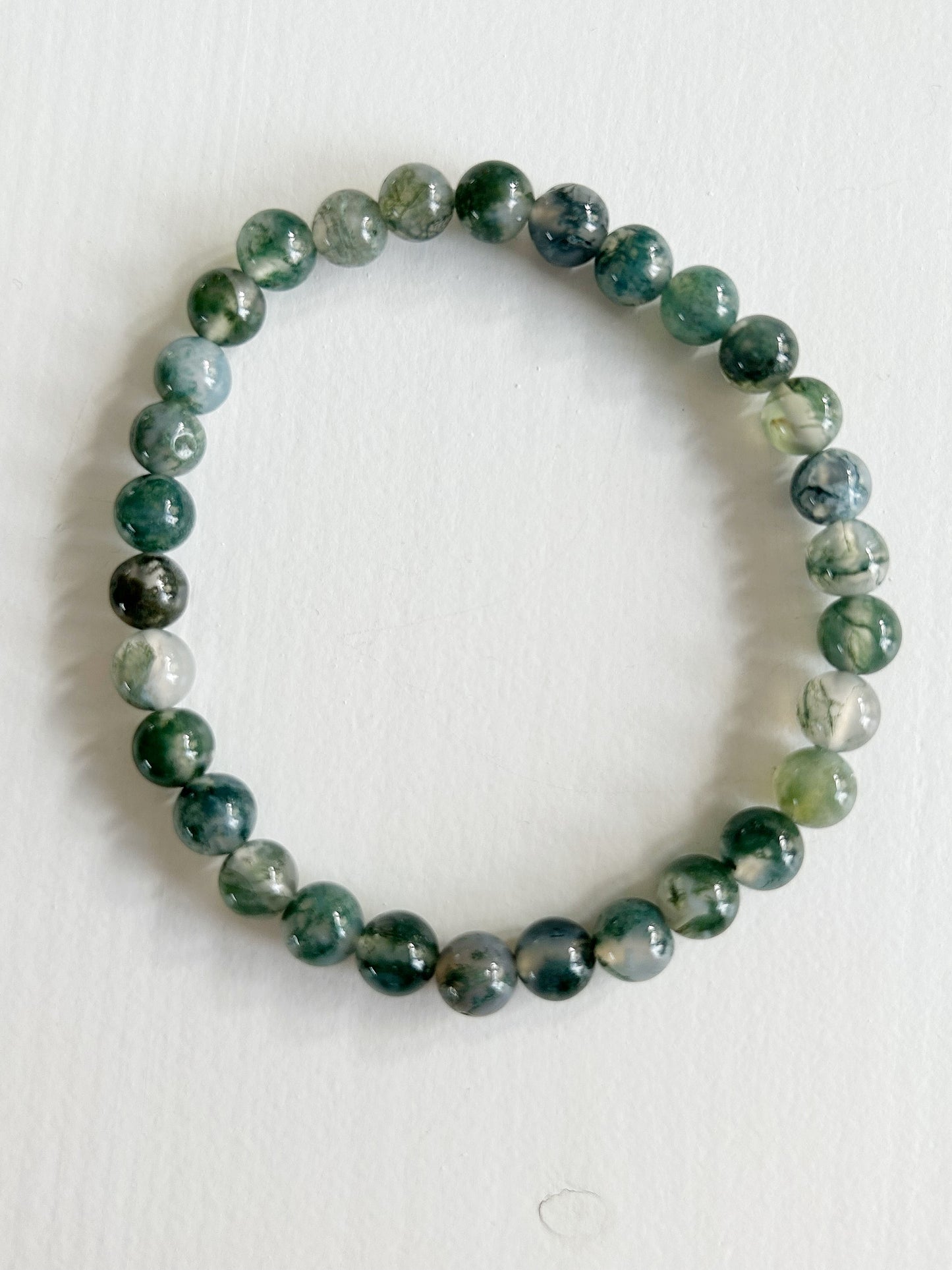 Moosachat Armband 6mm