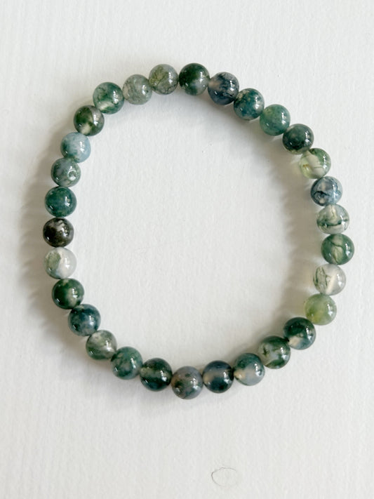 Moosachat Armband 6mm