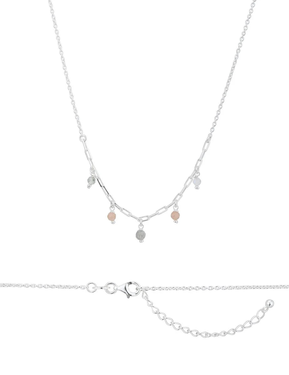 Halskette mit Steinanhänger multicolor