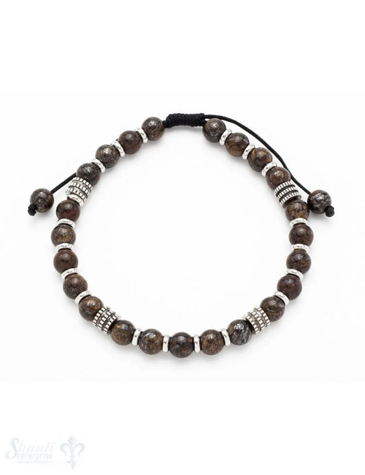 Bronzit Armband mit Stahl