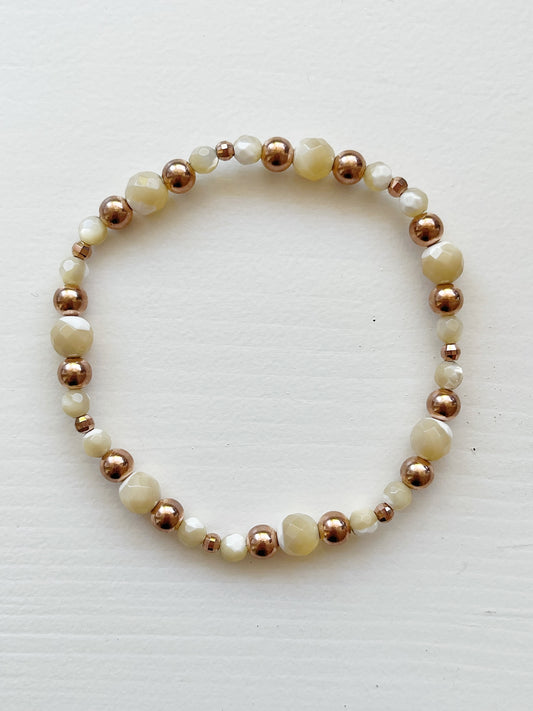 Armband Perlmutt Rosé-Gold