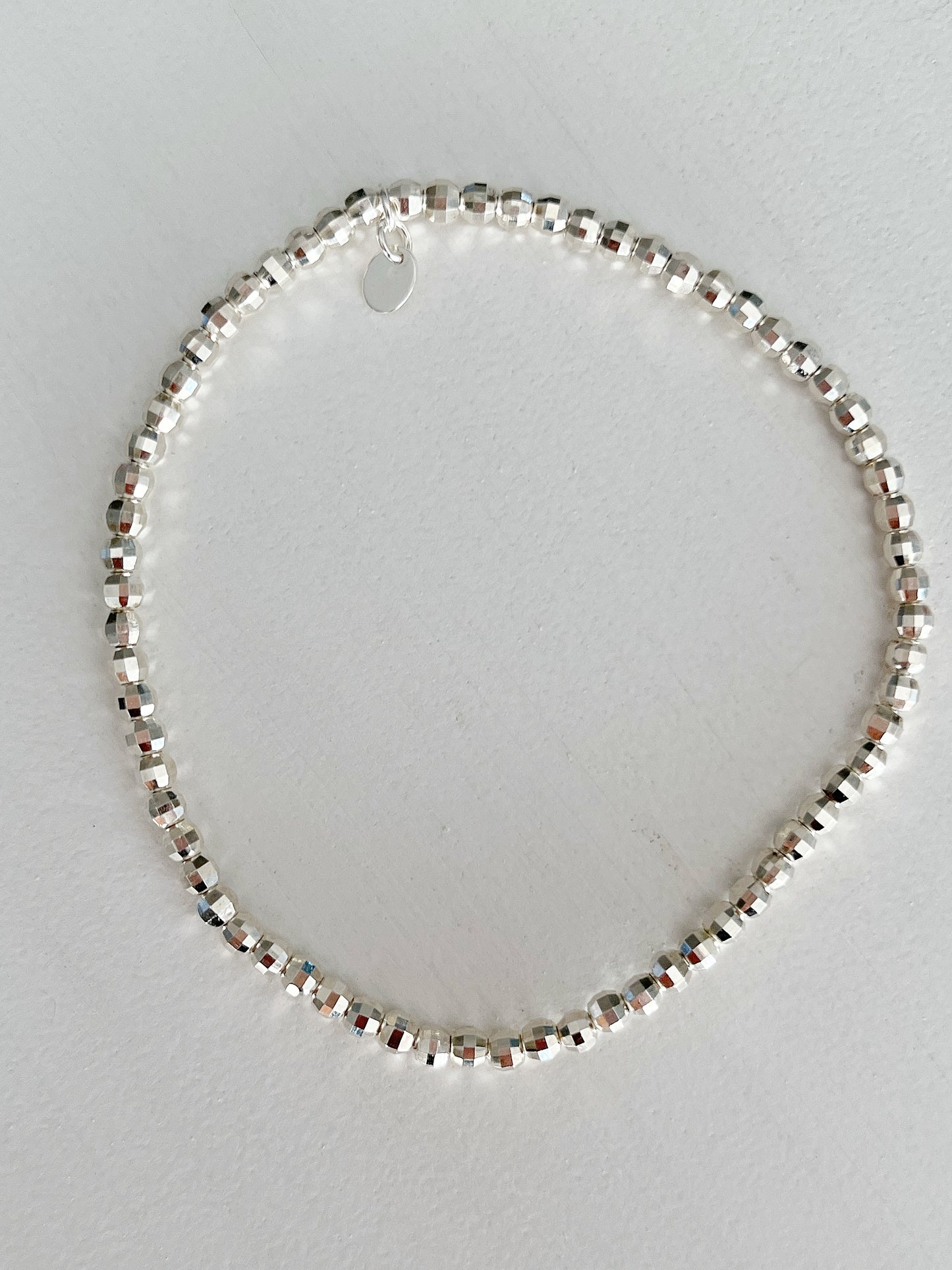 Armband Facettiert Silber 3mm