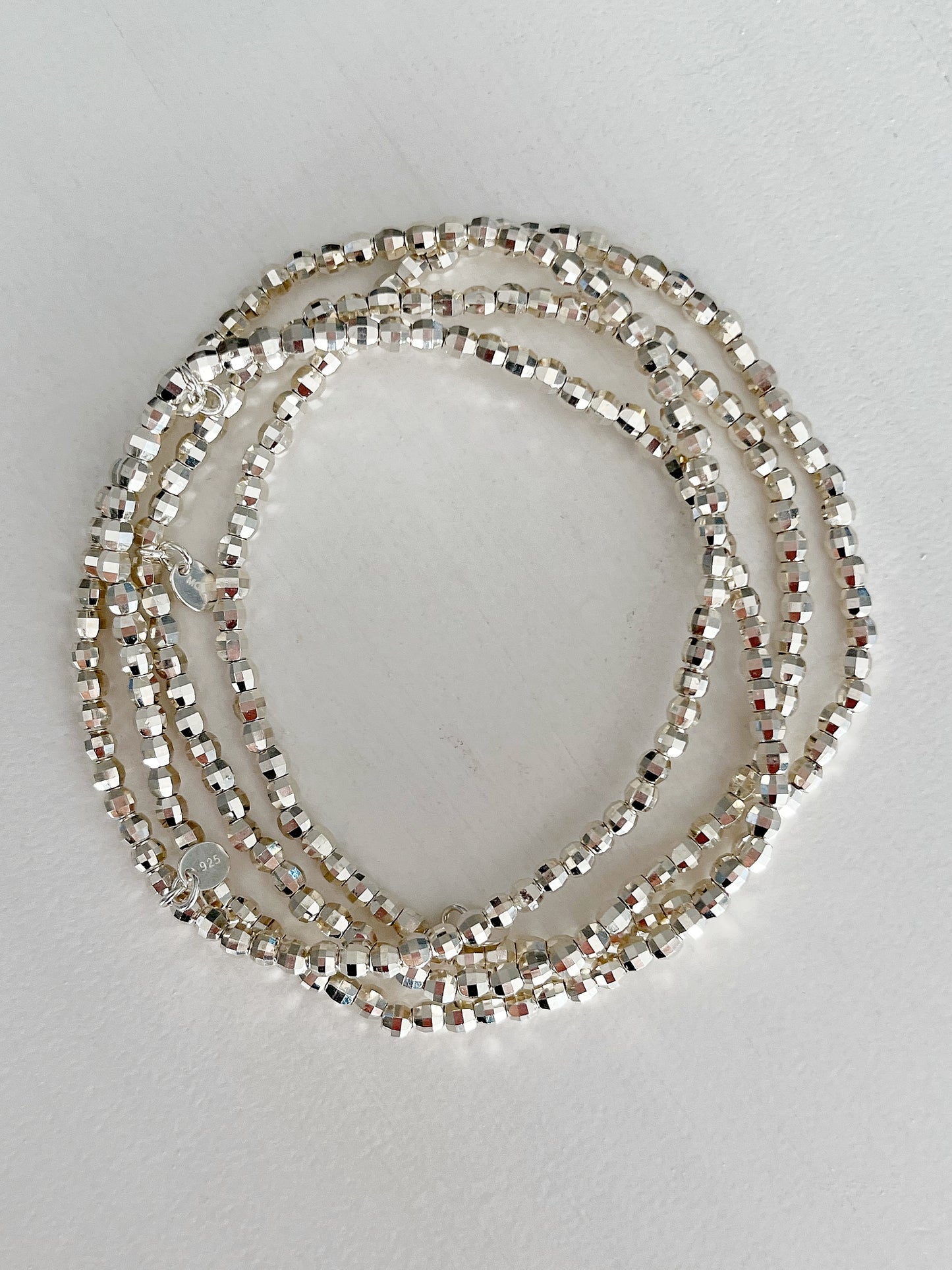 Armband Facettiert Silber 3mm