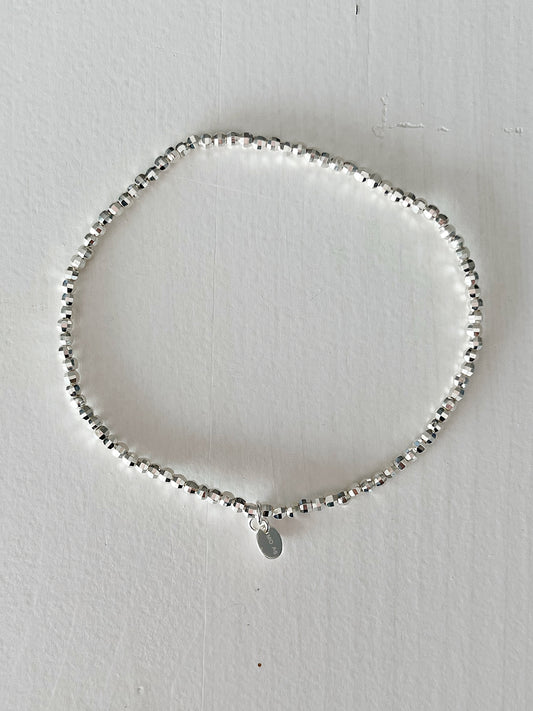 Armband Facettiert Silber 2mm