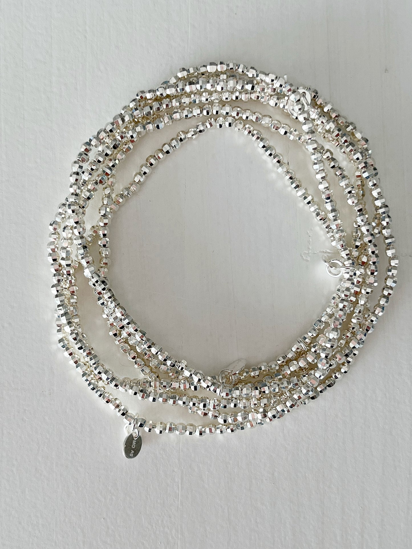 Armband Facettiert Silber 2mm