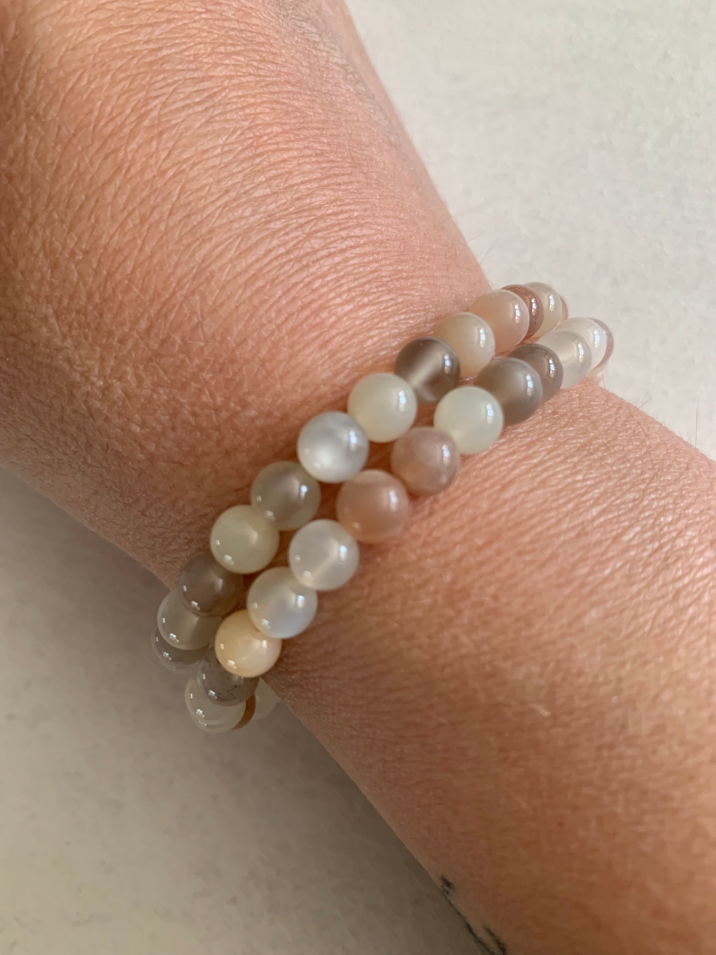 Armband Mondstein 6mm