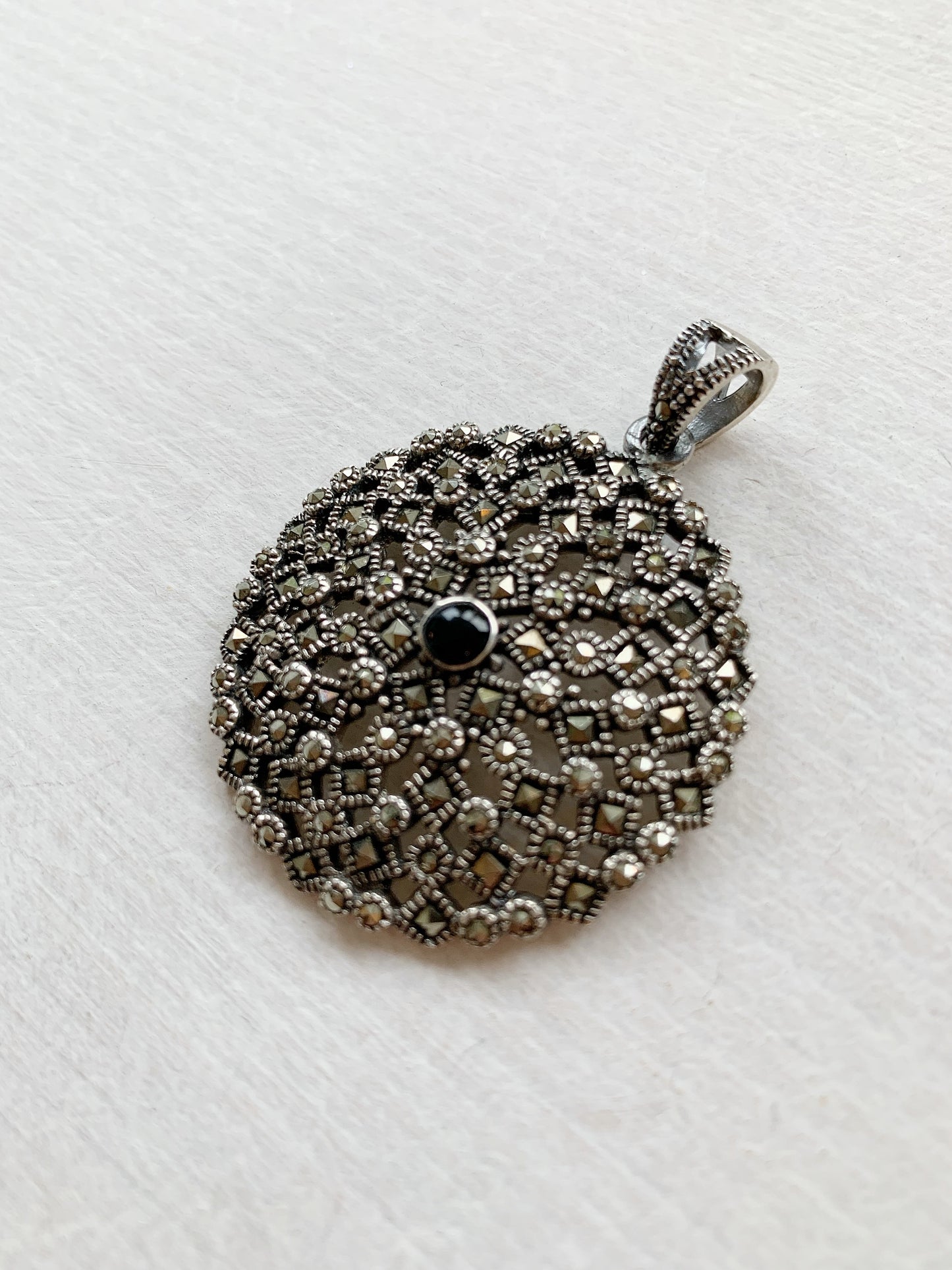 Anhänger Markasit Onyx