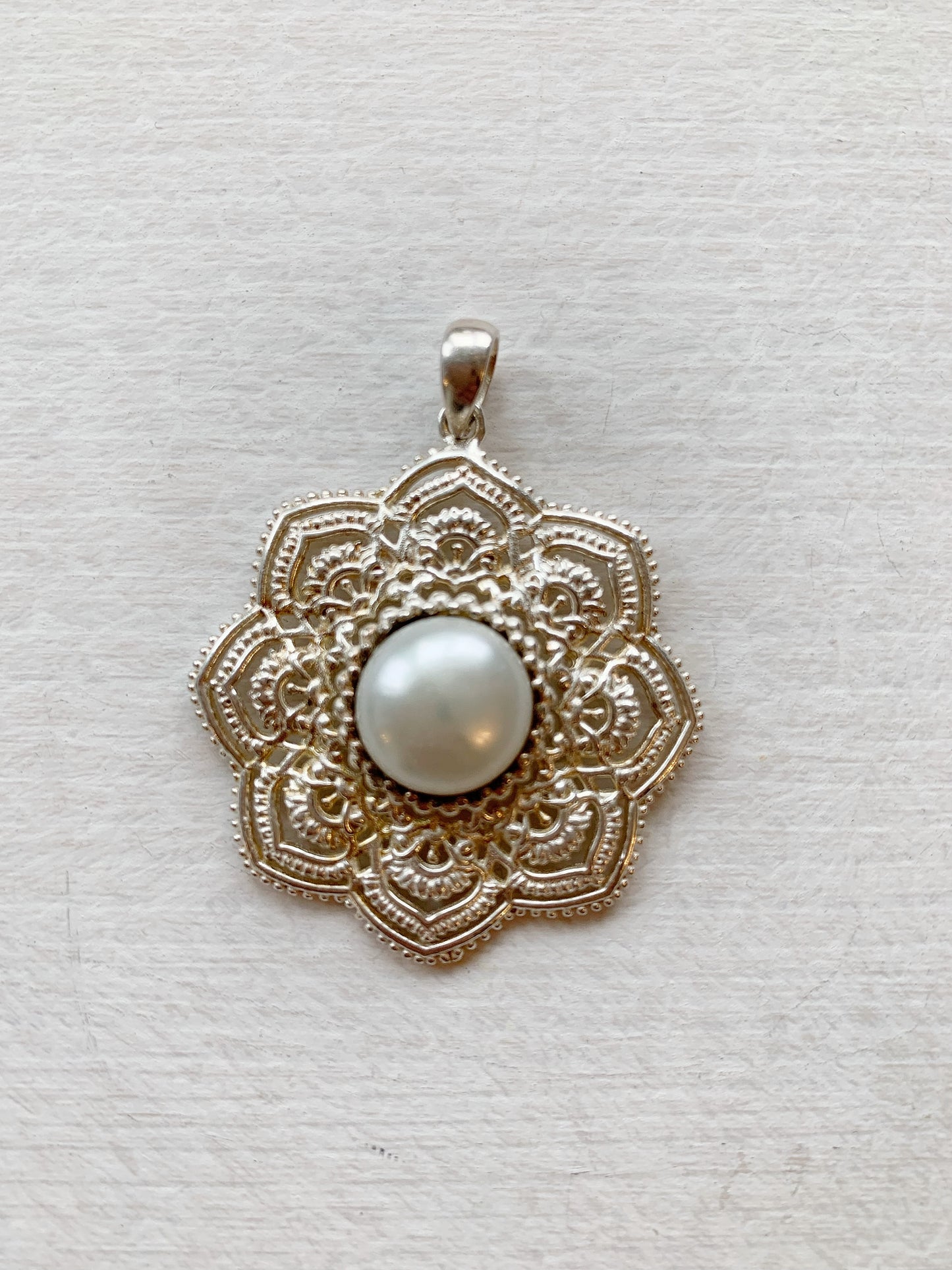 Perlenanhänger Silber Filigran