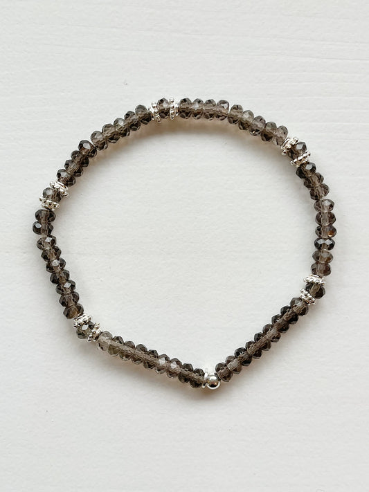 Armband Rauchquarz mit Silber
