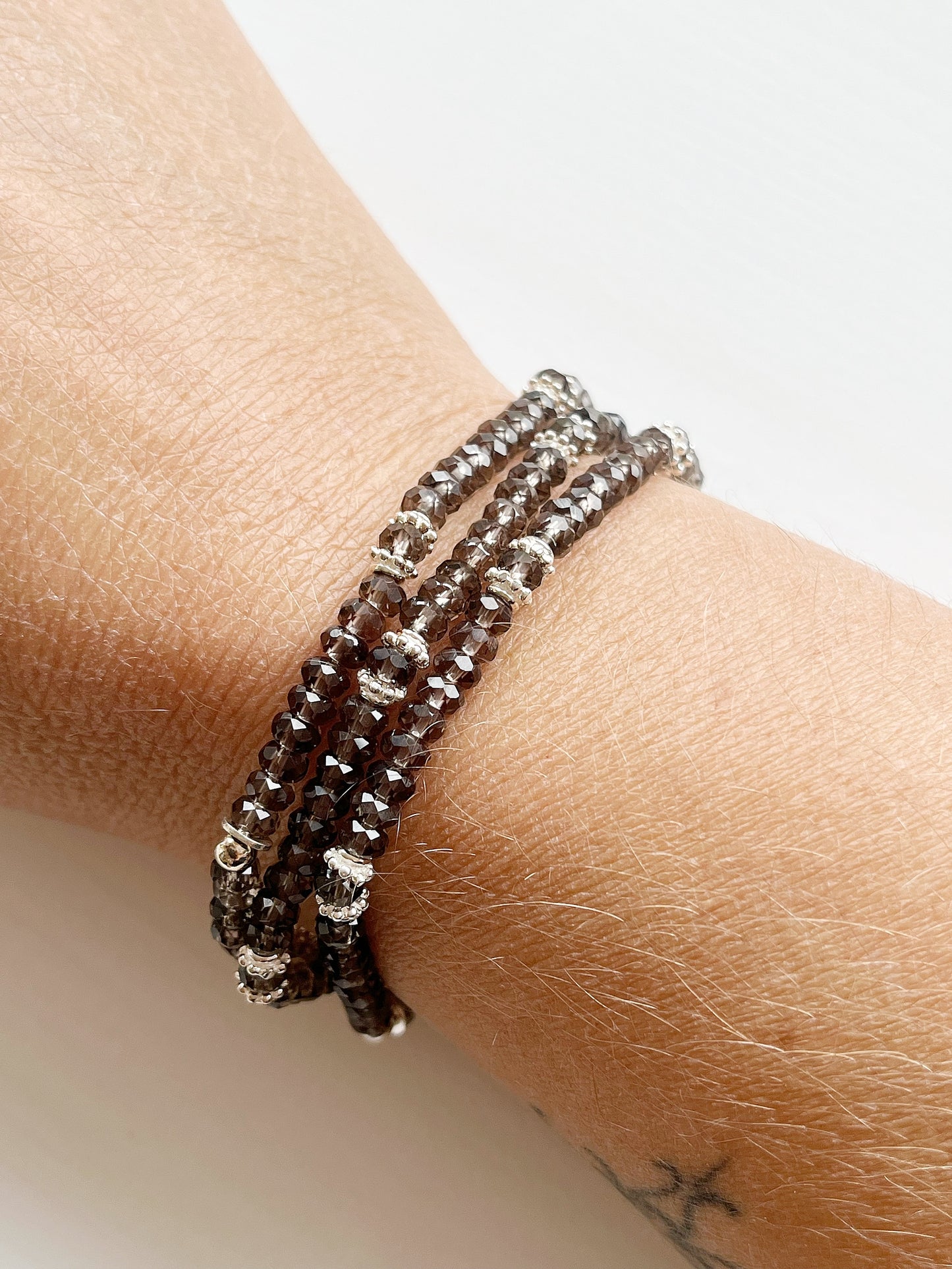 Armband Rauchquarz mit Silber