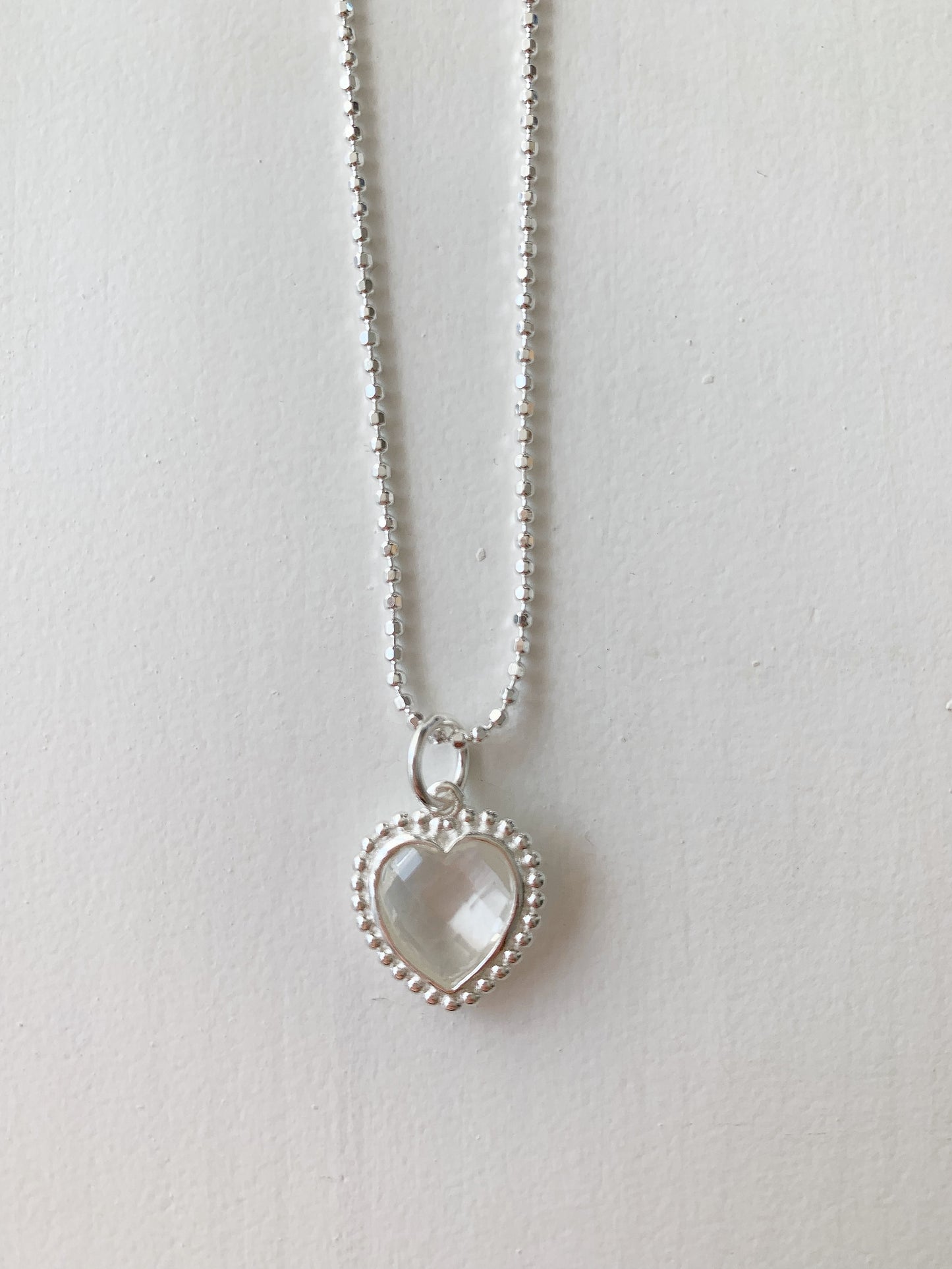Halskette mit Herz Bergkristall