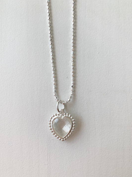 Halskette mit Herz Bergkristall