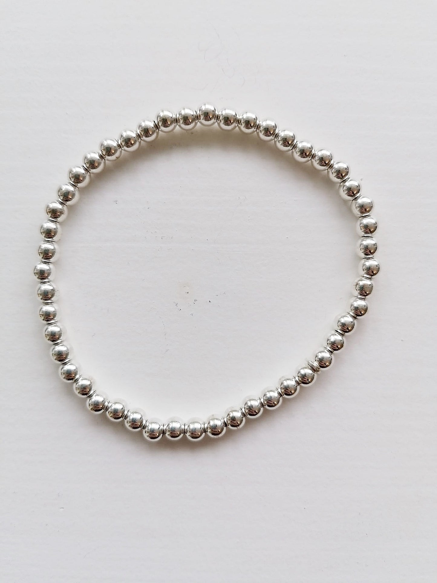 Silber Kugel Armband 4mm