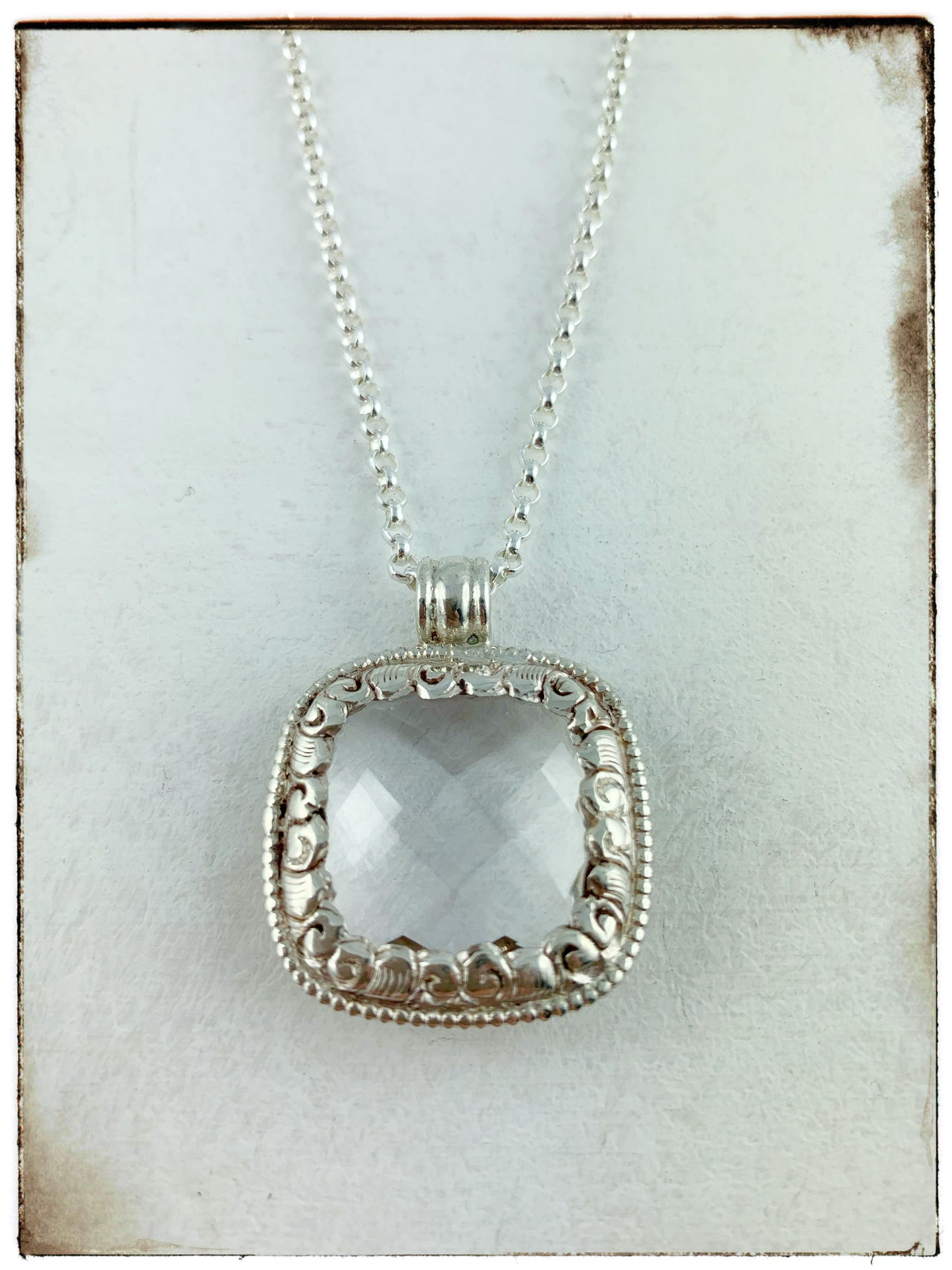 Anhänger mit Bergkristall und Silber